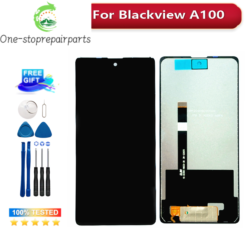 6.67" For Blackview A100 LCD Display + Touch Screen Digitizer Replacement Tested Well For Blackview A100 Mobile LCD + Glue Blackview phone repair parts