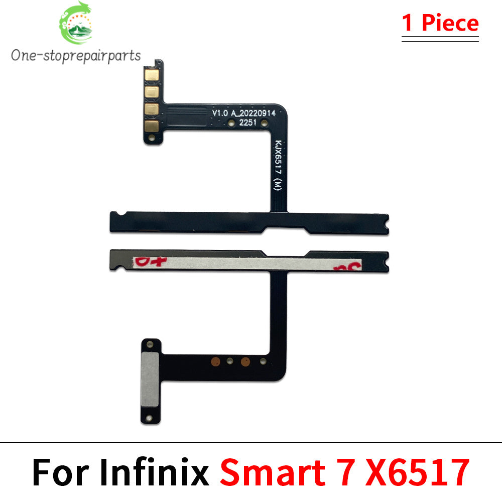 New Power on off Volume Key Button Flex Cable Ribbon For infinix Smart 3 4 5 6 7 8 9 Pro HD Plus X612 X627 X6511 X6517 X6516  infinix phone repair parts