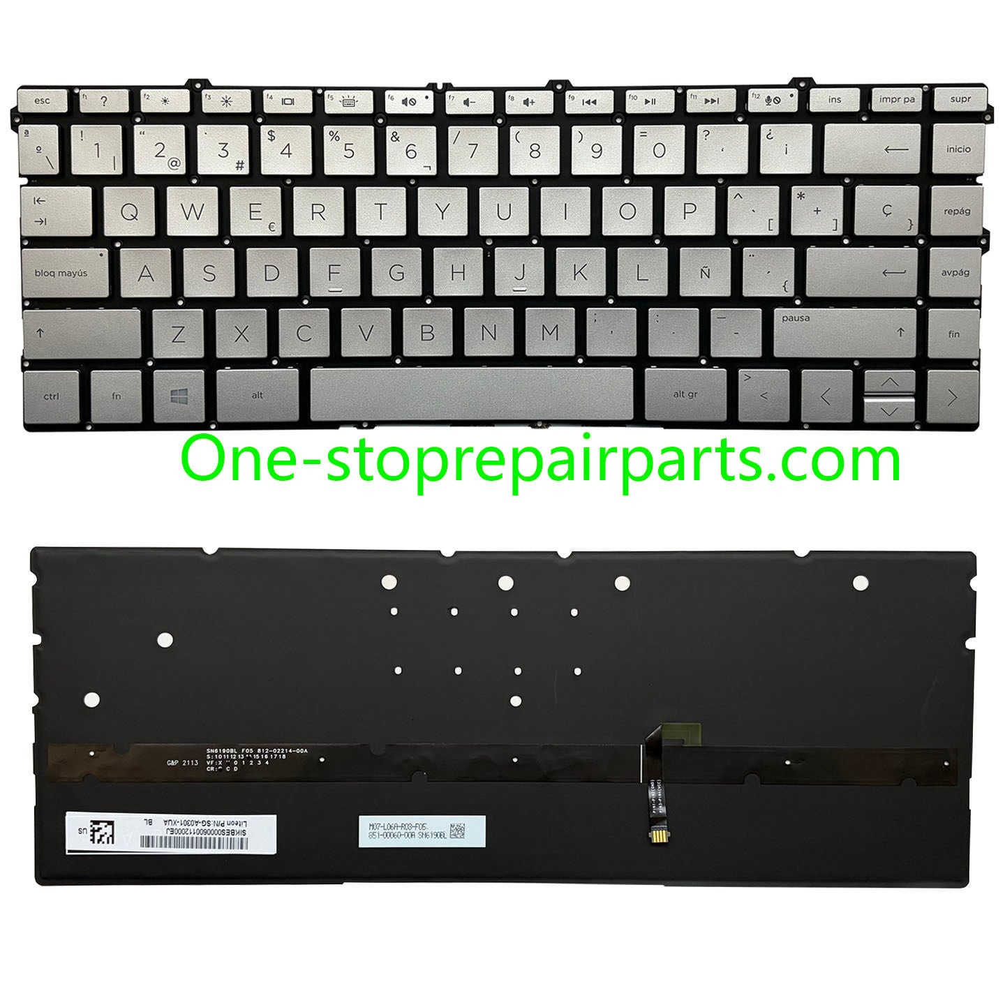 Upper Keyoard  for HP Spectre X360 13-AW TPN-Q225 UK/SP/RU/LA US