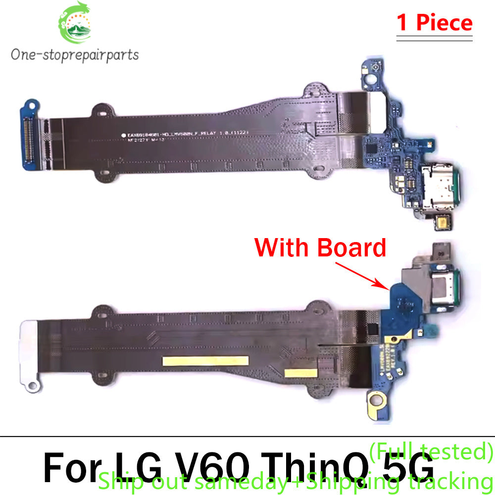 USB Charging Dock Port Connector Microphone Mic Board Flex Cable For LG V60 ThinQ 5G V600TM V600AM Repair Parts LG phone repair parts