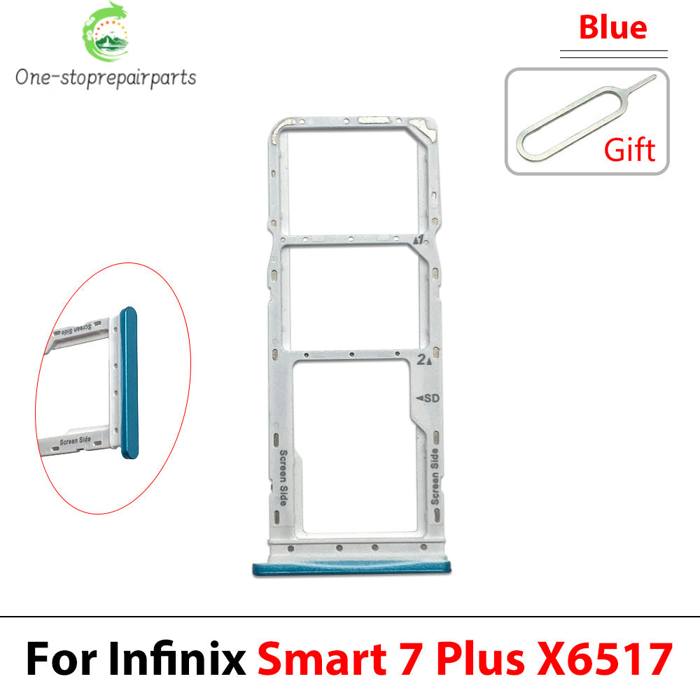 New SIM Card Tray Slot Holder For Infinix Smart 6 7 HD Plus Replacement Parts  infinix phone repair parts