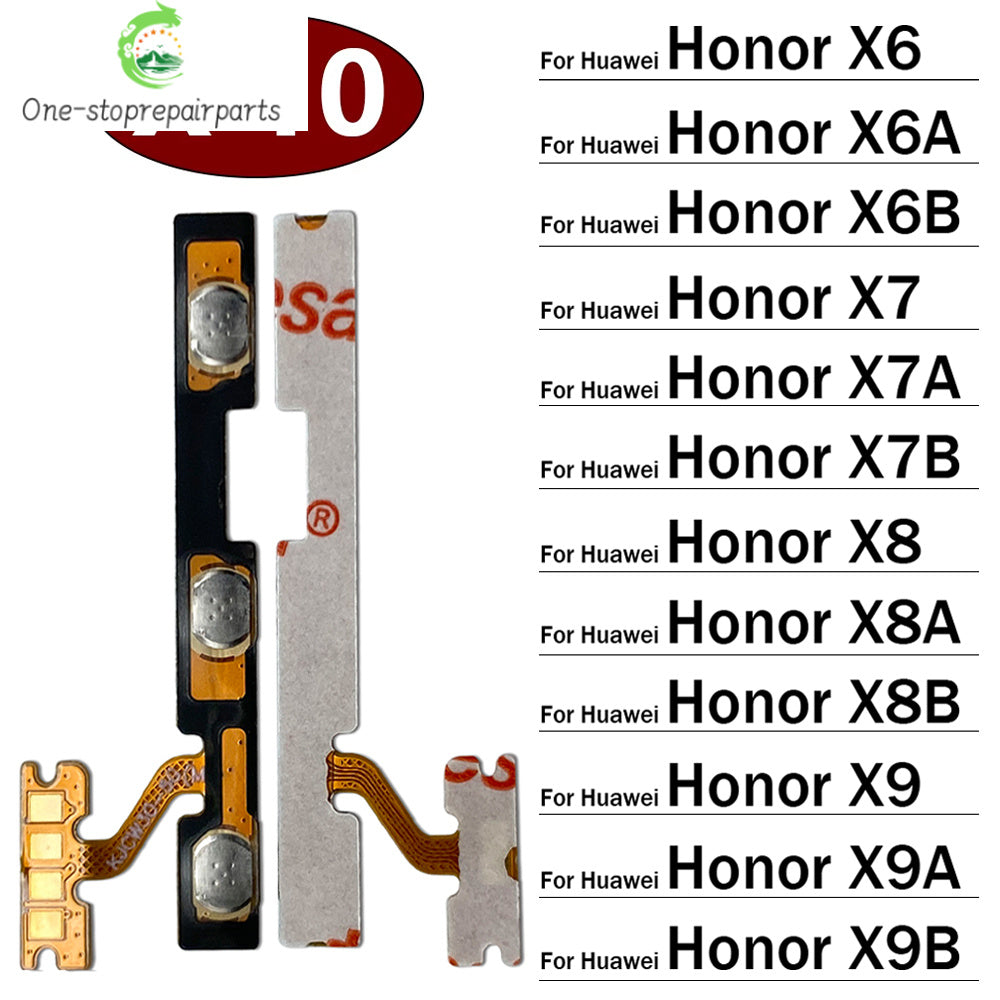 10Pcs, Power On Off Volume Side Button Key Flex Cable For Huawei Honor X5 X6 X6s X6A X6B X7 X7A X7B X8 X8A X8B X9 X9A X9B 4G 5G Huawei phone repair parts