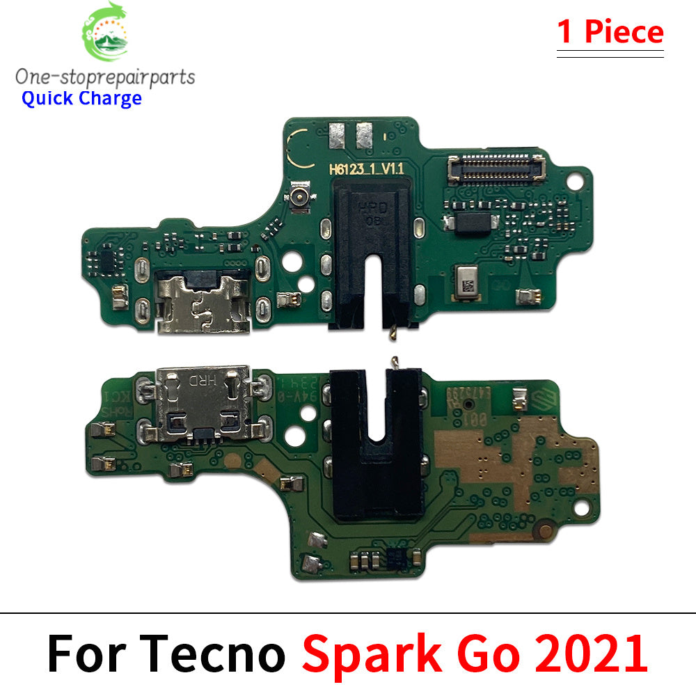 10Pcs, USB Charging Port Dock Charger Plug Connector Board Flex Cable For Tecno Spark Go 2020 2021 2022 2023 2024 Tecno phone repair parts
