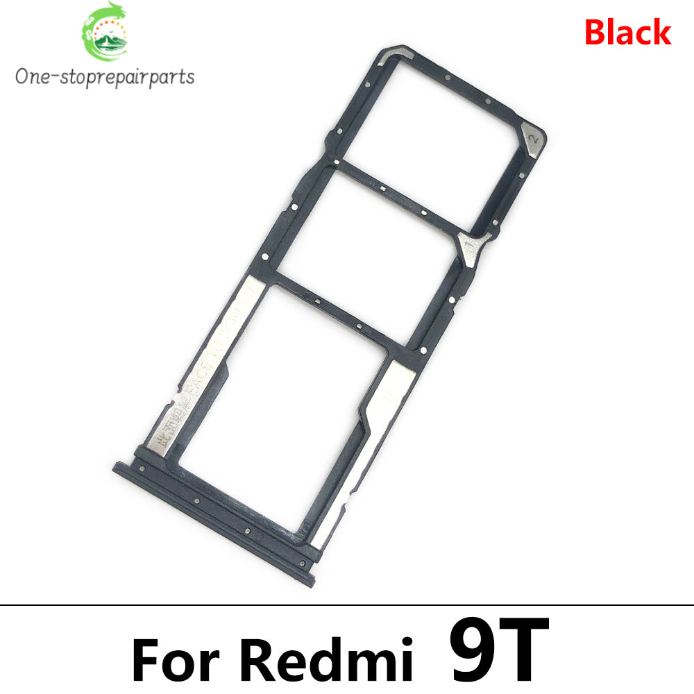 10Pcs/Lot, SIM Card Tray Slot Holder For Xiaomi Redmi 9 9A 9C 9T Replacement Parts Black Blue Green Yellow Orange  Xiaomi  Xiao mi phone repair parts
