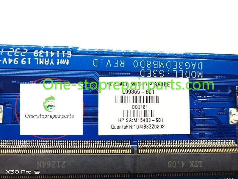 Motherboard for For HP Omen 15-EN TPN-Q238 L99865-601 M15483 DAG3EDMB8D0 GTX1650Ti 4GB R7-4800H main system board