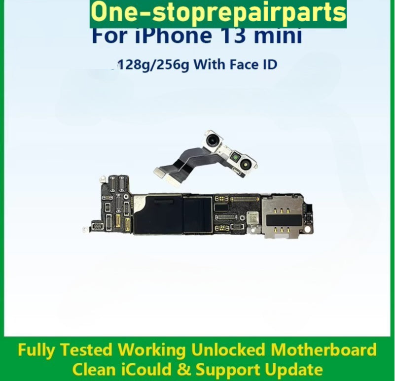 Fully Tested Authentic Motherboard For iPhone 13 Pro Max 128g/256g Unlocked Mainboard With Face ID Cleaned iCloud Fast Shipping iPhone phone repair parts