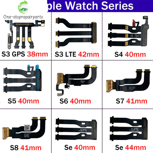 LCD Touch Display Screen Motherboard Connector Flex Cable For Apple Watch Series S3 GPS LTE S4 S5 S6 S7 S8 SE 38/42/40/41/44 MM  iWatch repair parts