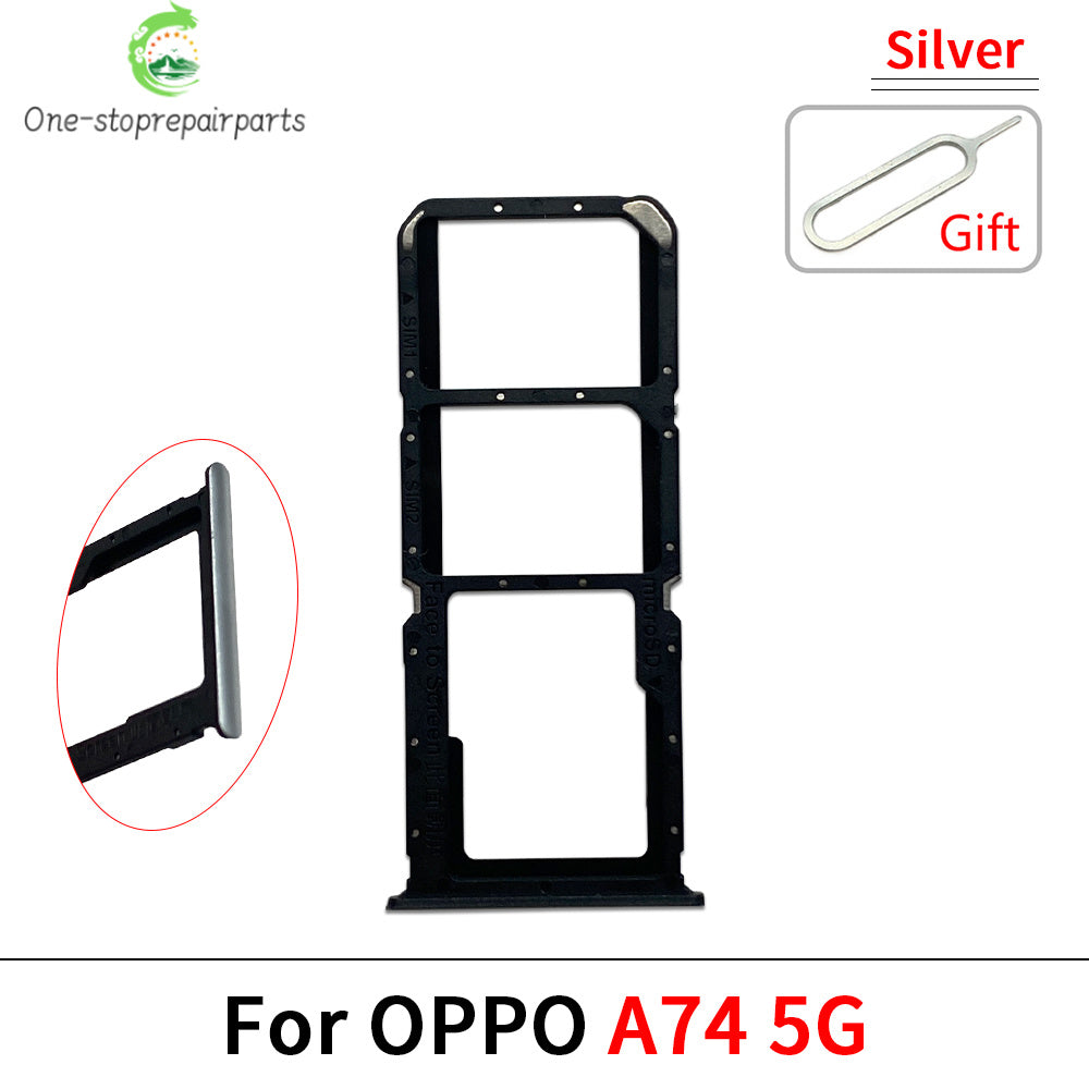10Pcs, Micro Nano SIM Card Holder Tray Slot Holder Adapter Socket For OPPO A72 A74 A77 A77s A78 4G 5G OPPO phone repair parts