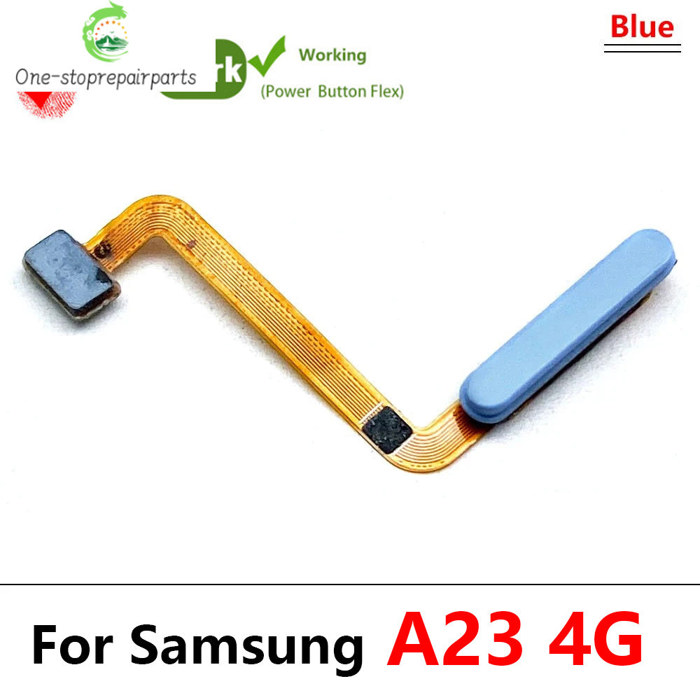 For Samsung A23 4G 5G A235F A236 A236B Home Button Fingerprint Sensor Flex With Power Key Button Flex Cable Samsung phone repair parts