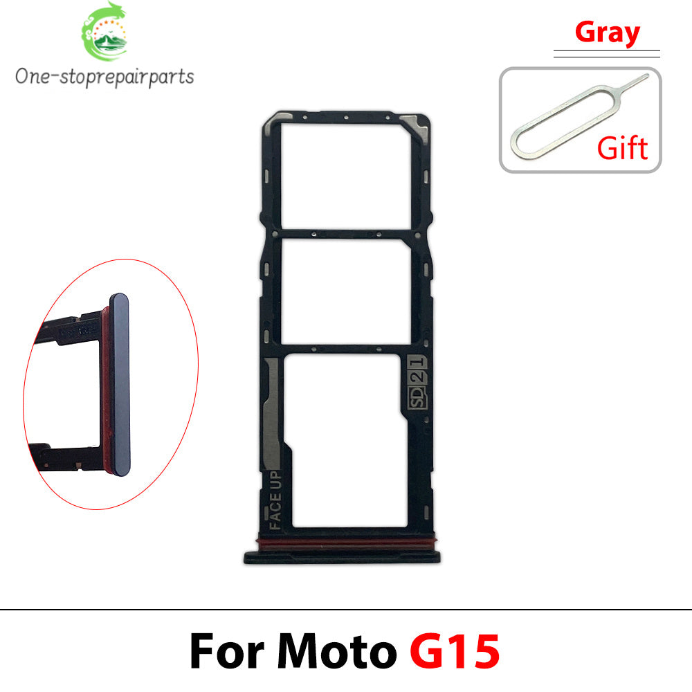 New For Motorola Moto G05 G15 G25 G75 G85 G56 G96 SIM Card Tray Slot Holder Adapter Accessories Motorola phone repair parts