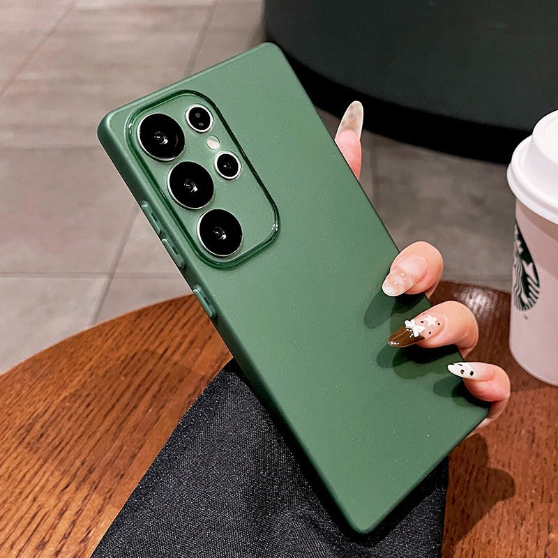 Soft yarn ice feeling for samsung s25ultra mobile phone case s24 + new matte s23 ultra-thin s22 protective case galaxy anti-drop plus lens all-inclusive edge women's soft case Phone accessories