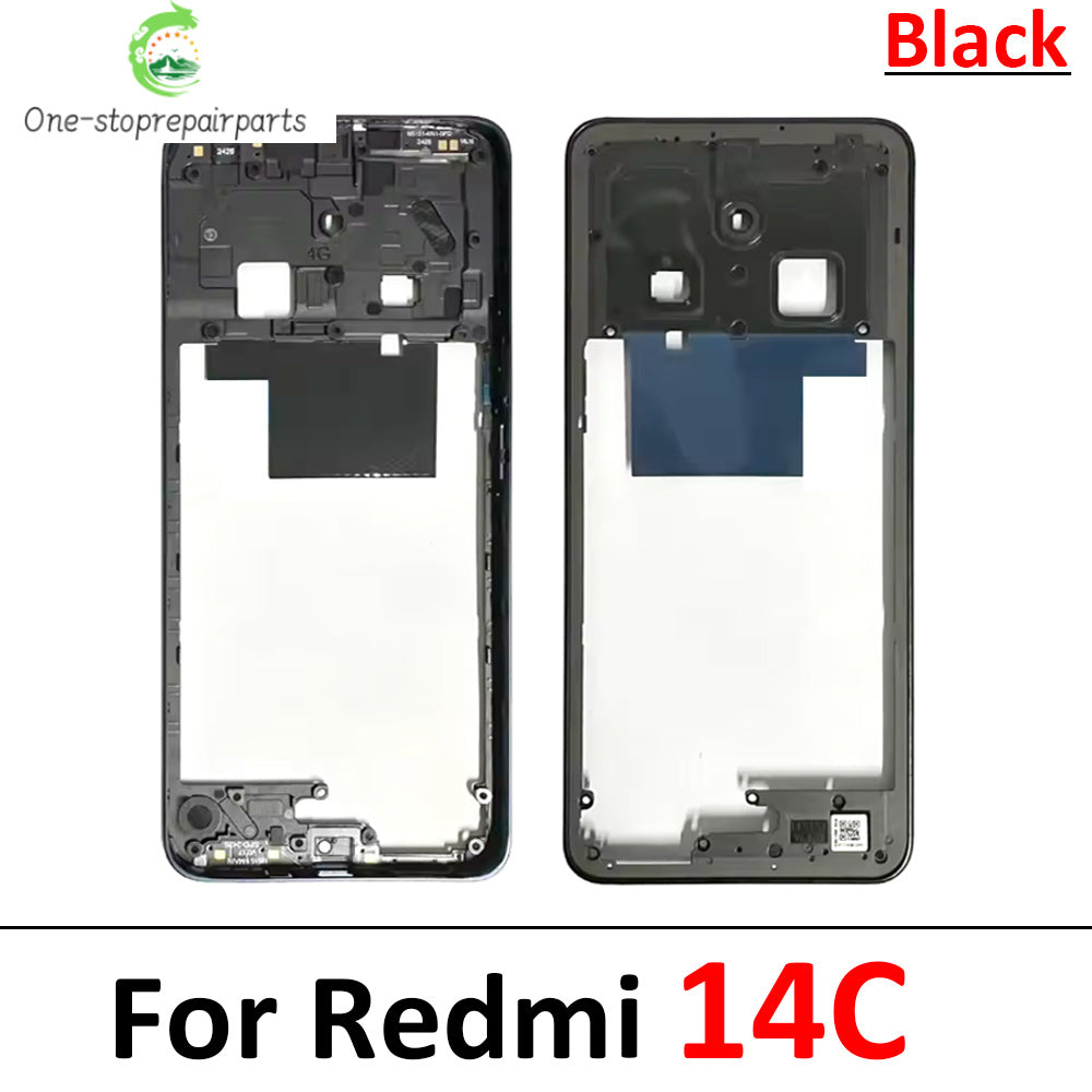 New Middle Frame For Xiaomi Redmi 12 13 13C 14C 4G 5G Door Housing Bezel Repair Parts Xiaomi  Xiao mi phone repair parts