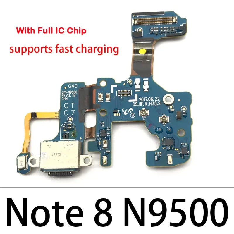 USB Charging Port Dock Connector Charge Board Flex Cable For Samsung Note 8 9 10 Lite Plus 20 Ultra N950F N970F N770F Samsung phone repair parts