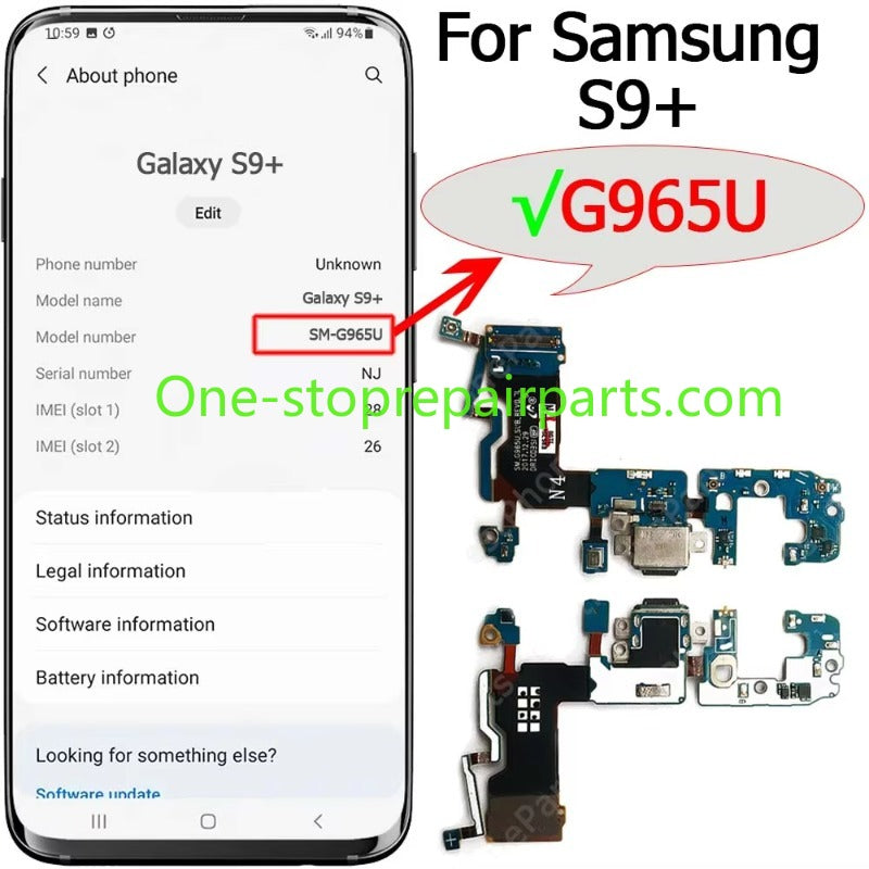 Charge Board For Samsung Galaxy S9 Plus S9+ S10 Lite 5G G960 G965 G977 G770 Charging Port Plate Usb Connector Flex Cable Samsung phone repair parts