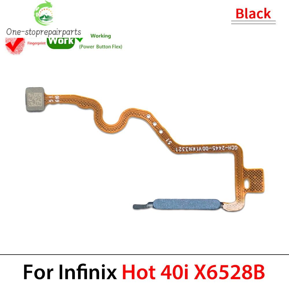 Home Button FingerPrint Touch ID Sensor Flex Cable For infinix Hot 40 40i Pro X6836 X6837 X6528B Replacement Parts  infinix phone repair parts
