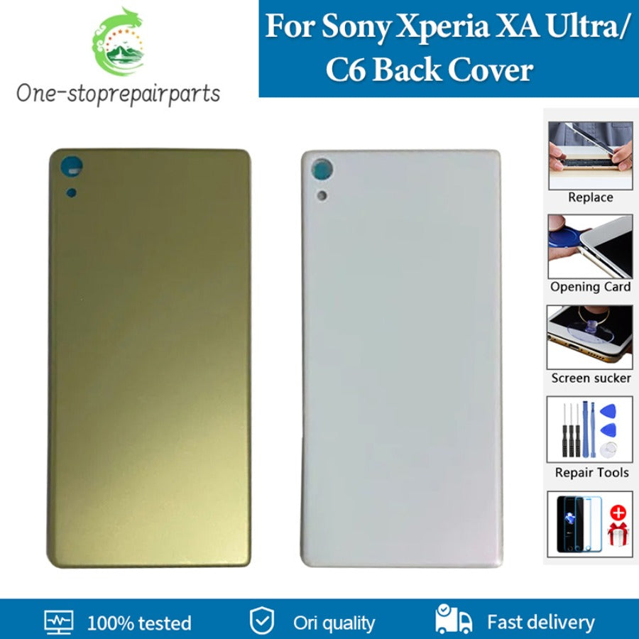 Original Back Housing Case For Sony Xperia XA Ultra Back Cover Rear Door For Sony Xperia C6 F3211 F3212 F3215 F3216 Replacment Sony phone repair parts