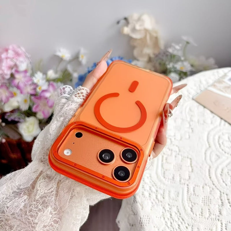 Metal frame for iPhone 18Pro magnetic mobile phone case iPhone17ProMax rotating 360 bracket 16/15pm all-inclusive anti-drop 14 skin matte contrasting color non-slip protective case Phone accessories