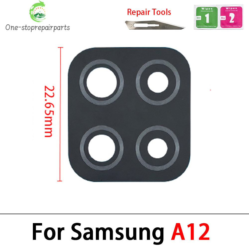 100Pcs/Lot, For Samsung A10 A20 A30 A50 A70 A10s A20s A30S A50S A21s A01 A11 A12 A21 A31 A51 A71 Rear Back Camera Glass Lens Samsung phone repair parts