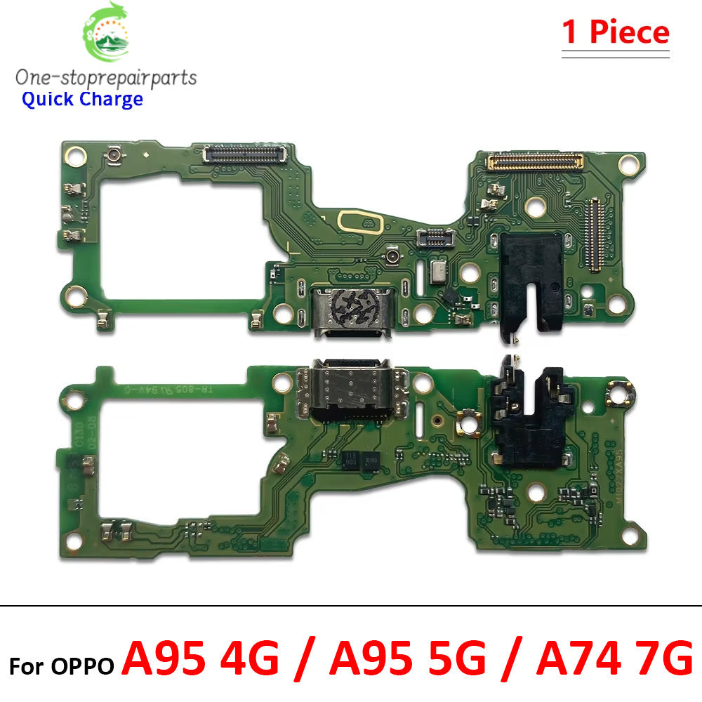 10Pcs USB Charger Charging Dock Port Connector Flex Cable For OPPO A17 A52 A92 A53 A54 A55 A56 A57 A58 A93 A94 A95 A96 A97 4G 5G OPPO phone repair parts