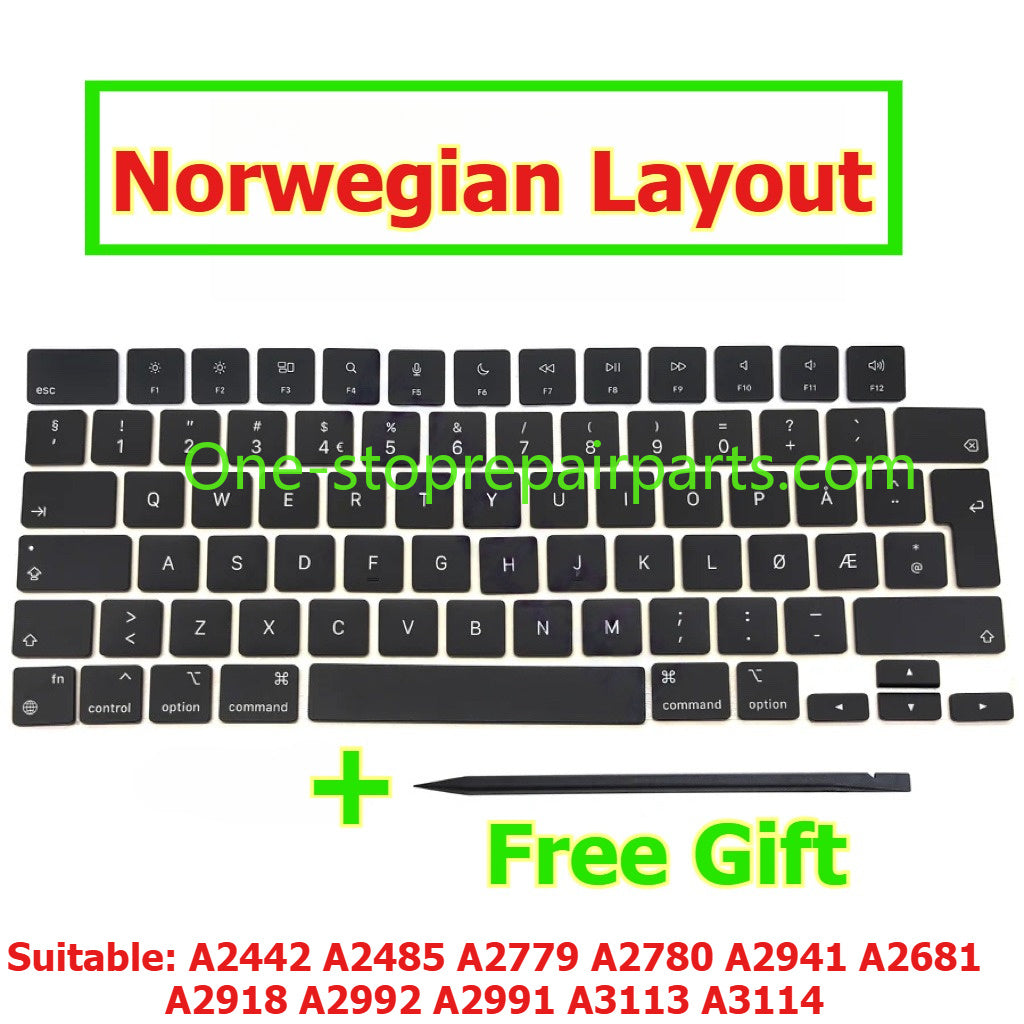 Keycap Key Cap keycaps A2442 A2485 A2779 A2780 A2941 A2681 A2918 A2992 A2991 A3113 A3114 for Macbook 14" 16 13 keyboard repair