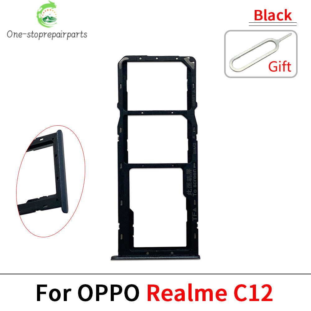 New For OPPO Realme C15 C31 C33 C25 C17 C12 SIM Card Slot SD Card Tray Holder Adapter Realme phone repair parts