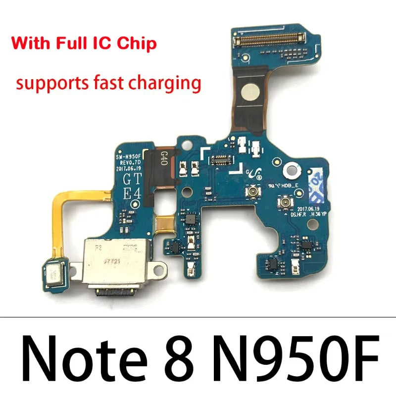 USB Charging Port Dock Connector Charge Board Flex Cable For Samsung Note 8 9 10 Lite Plus 20 Ultra N950F N970F N770F Samsung phone repair parts