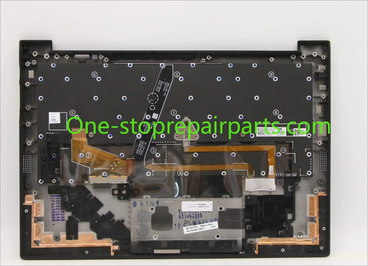 Upper top case palmrest keyboard for 2021 Thinkpad X1 carbon 9TH 5M11C53271 5G C Cover Black Backlight WWAN US 5M11C53343