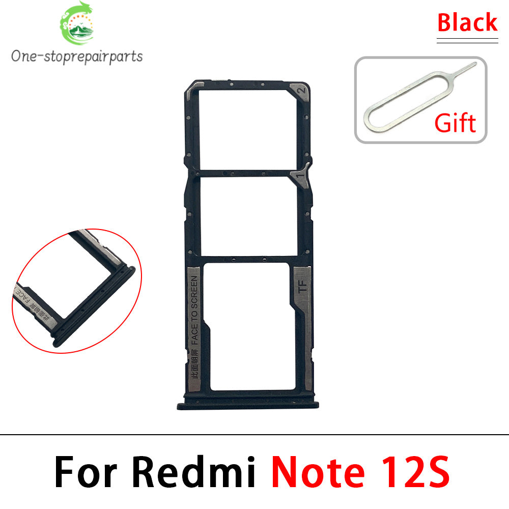 10Pcs, Micro Nano SIM Card Holder Tray Slot Holder Adapter Socket For Xiaomi Redmi Note 12 12s Pro Plus 4G 5G  Xiaomi  Xiao mi phone repair parts