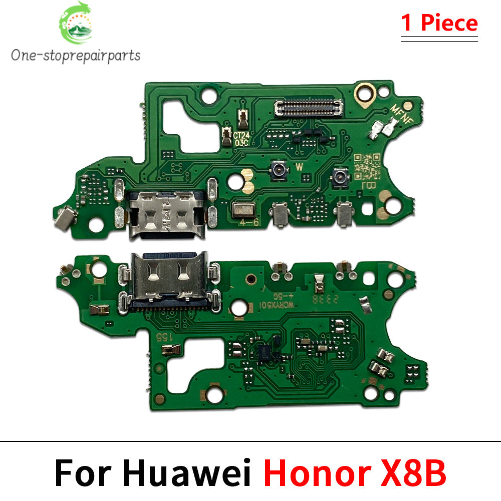 10Pcs, USB Charge Port Jack Dock Connector Charging Board Flex Cable For Huawei Honor X6 X6A X7 X7A X7B X8 X8A X8B X9A X9B 4G 5G Huawei phone repair parts