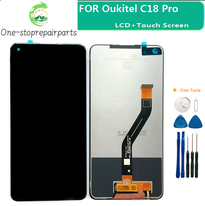 New 6.55'' Original Oukitel C18 Pro Touch Screen LCD Display For Oukitel C18Pro Replacement Parts + Disassemble ToolS Other Brand Phone repair parts