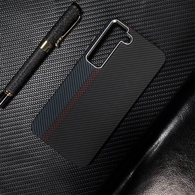 For Samsung S25Ultra Mobile Phone Case S24Ultra Kevlar 600D Skin Sense Hard Case S25 Premium S23 Anti-drop Galaxys24 + Built-in Magsafe Magnetic Case Hard Case Phone accessories