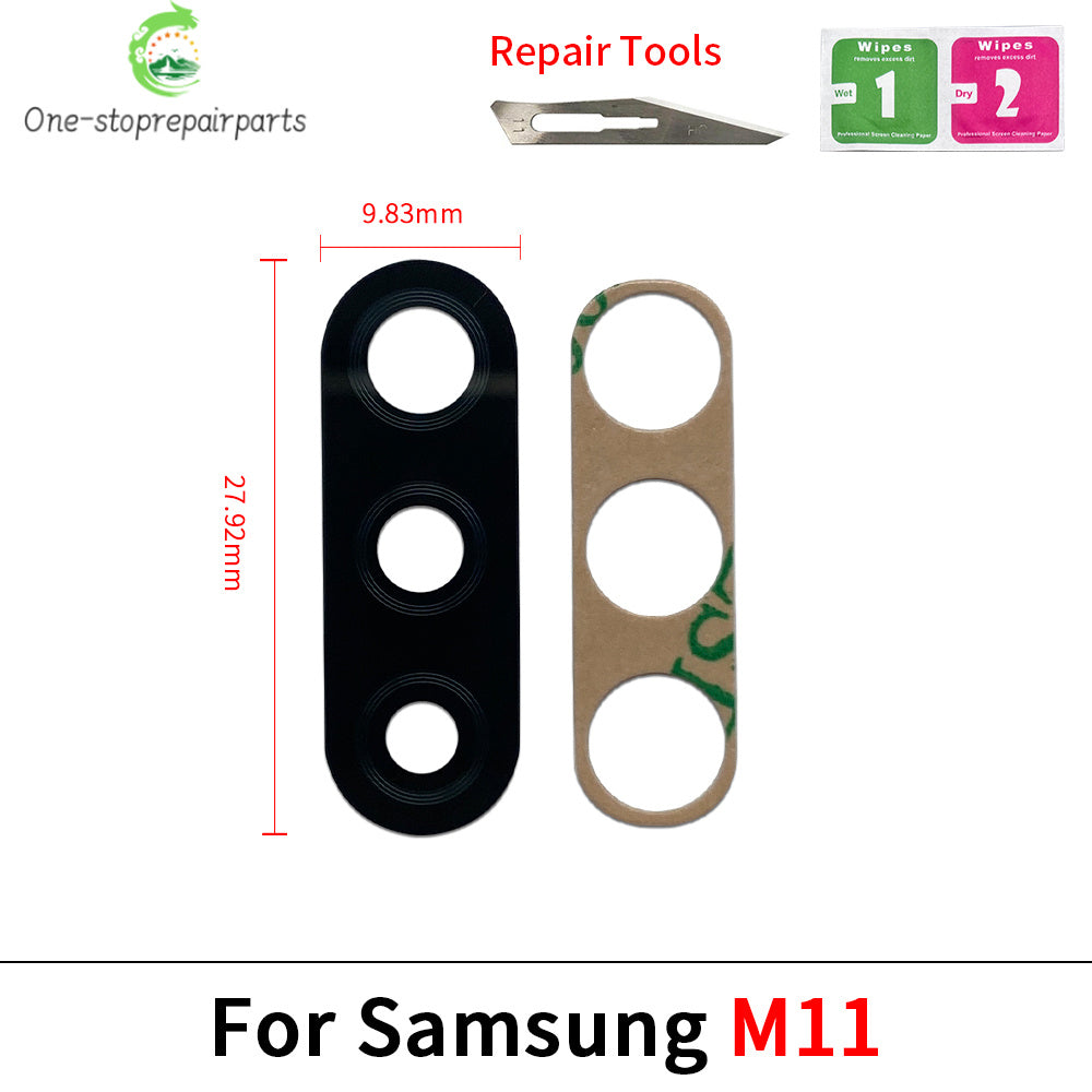 10Pcs, Rear Back Camera Glass Lens With Adhesive Sticker For Samsung M02 M02s M11 M12 M13 M14 M23 M32 M42 M52 M33 M53 M54 4G 5G Samsung phone repair parts