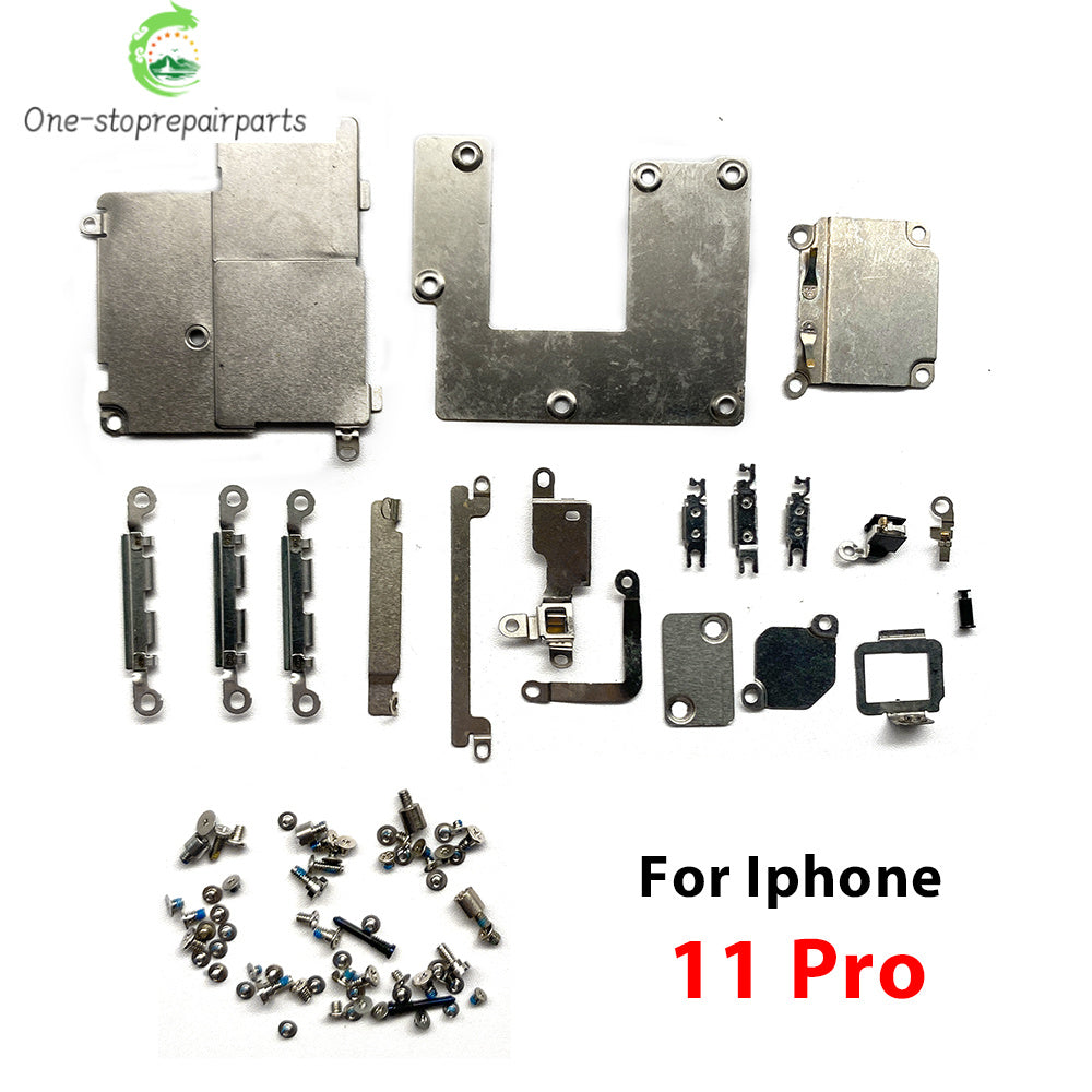 Full Inside Small Metal Holder Bracket Shield Plate Set Kit Full Screws Waterproof For iPhone 11 12 13 14 15 Pro Max 14 Plus iPhone phone repair parts