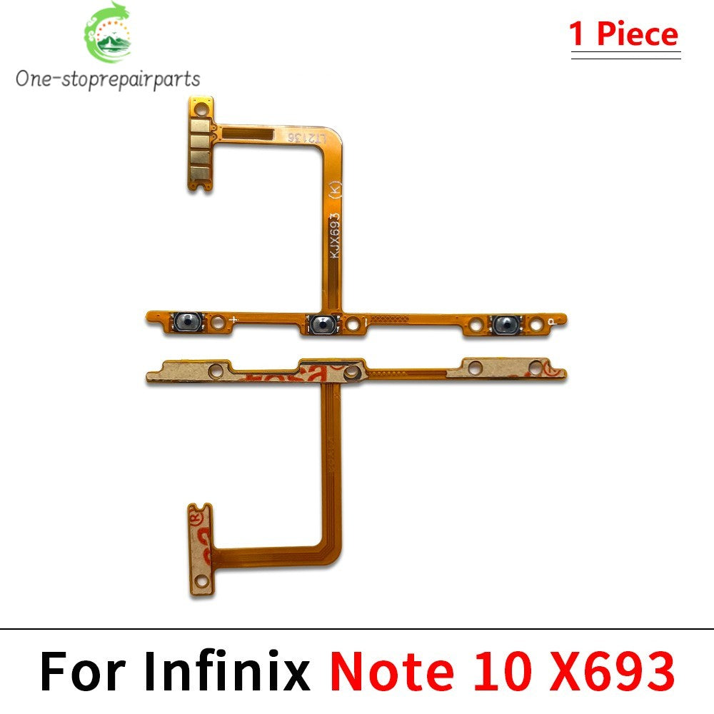 Power Switch On/Off Button Volume Key Button Flex Cable For infinix Note 10 11 12 30 30i 40 Pro VIP 4G 5G X693 X695 X663  infinix phone repair parts