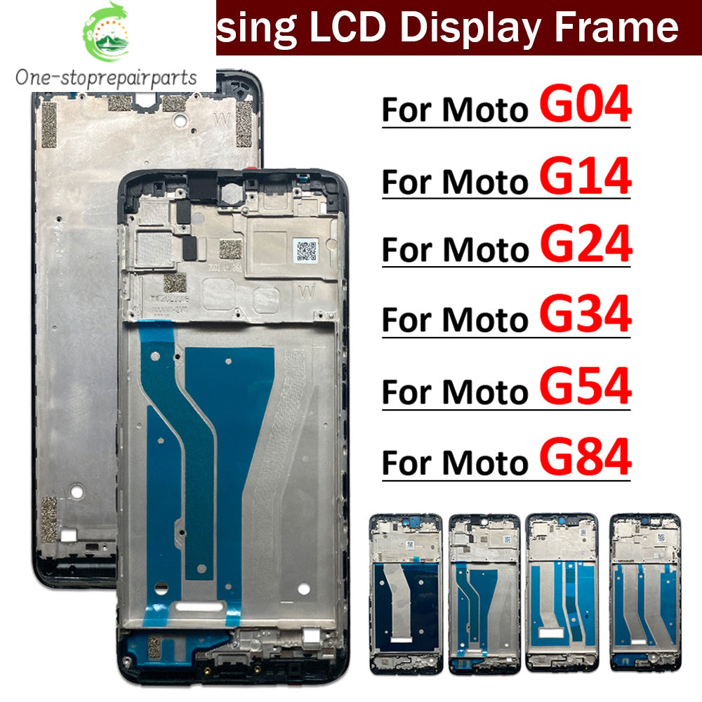 Housing Middle Frame Bezel Plate Cover For Motorola Moto G04 G14 G24 G34 G54 G84 Power Motorola phone repair parts
