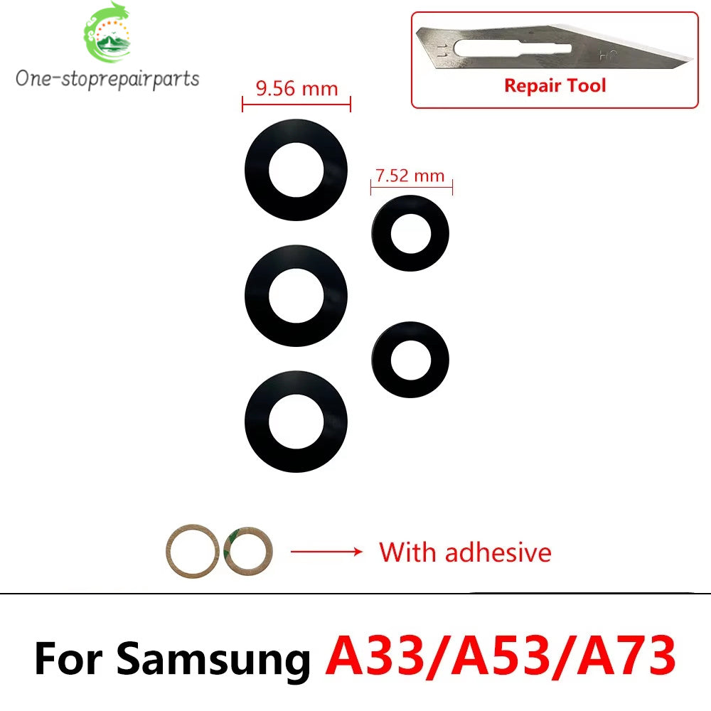 Back Rear Camera Glass Lens With Adhesive For Samsung A02 A02s A03 Core A03s A22 4G 5G A32 A52 A72 A33 A53 A73 Samsung phone repair parts