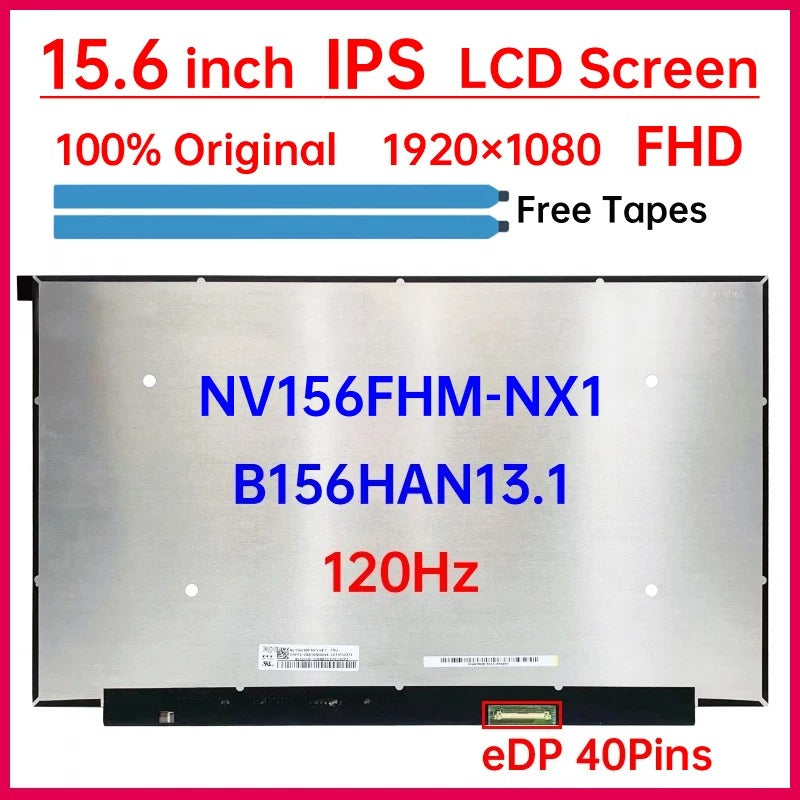 15.6" 120Hz LCD Screen NV156FHM-NX1 B156HAN13.1 For Lenovo ideapad Gaming 3-15ACH6 3-15IHU6 3-15ARH05 3-15IMH05 Display Panel
