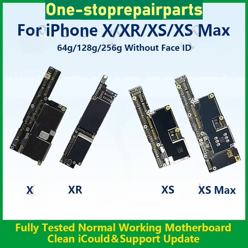 Fully Tested 100%Working Mainboard For iPhone XS Max Cleaned iCloud And Unlocked For XR Motherboard No Repair Support Update iPhone phone repair parts