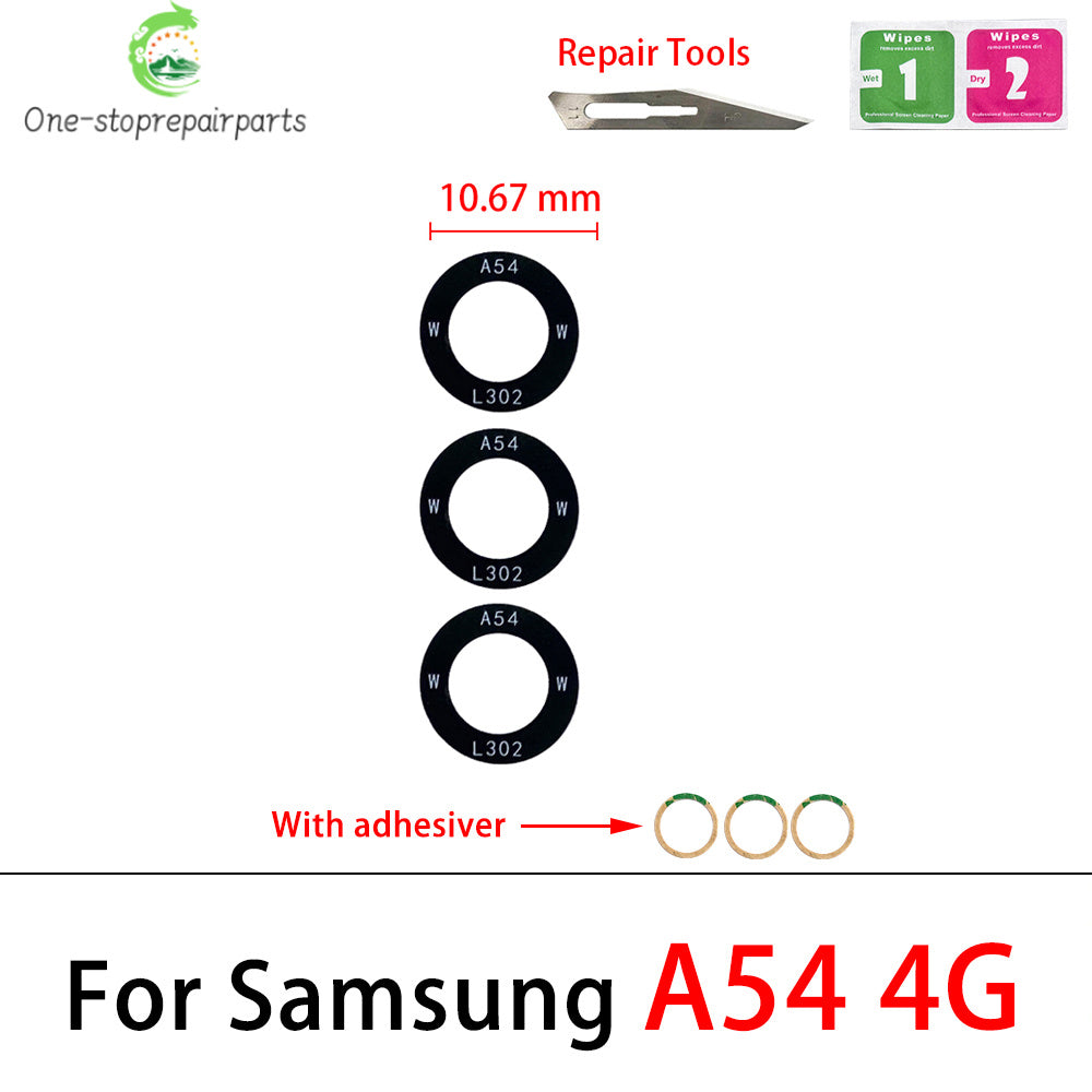 10Pcs, Back Camera Rear Camera Lens Glass With Sticker For Samsung A04 A04s A04e A14 A24 A34 A54 A05 A05s A15 A25 A35 A55 4G 5G