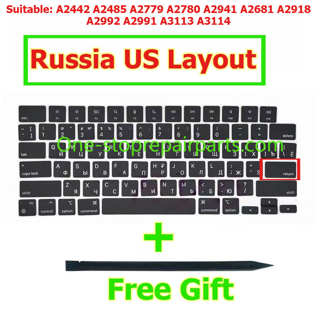 Keycap Key Cap keycaps A2442 A2485 A2779 A2780 A2941 A2681 A2918 A2992 A2991 A3113 A3114 for Macbook 14" 16 13 keyboard repair