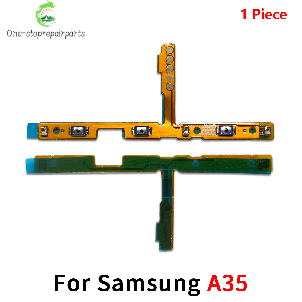 50Pcs, Power on off Volume Key Button Flex Cable For Samsung A13 A23 A33 A73 A53 A14 A24 A34 A54 A15 A35 A55 A04 A05 A05 4G 5G Samsung phone repair parts