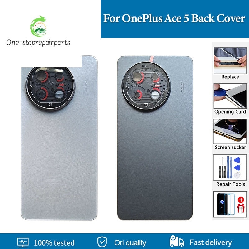 AAA+ quality Back Cover For OnePlus Ace 5 1+ Ace 5 Back Battery Cover housing Door For One Plus Ace5 PKG110 Back Cover Replace OnePlus phone repair parts