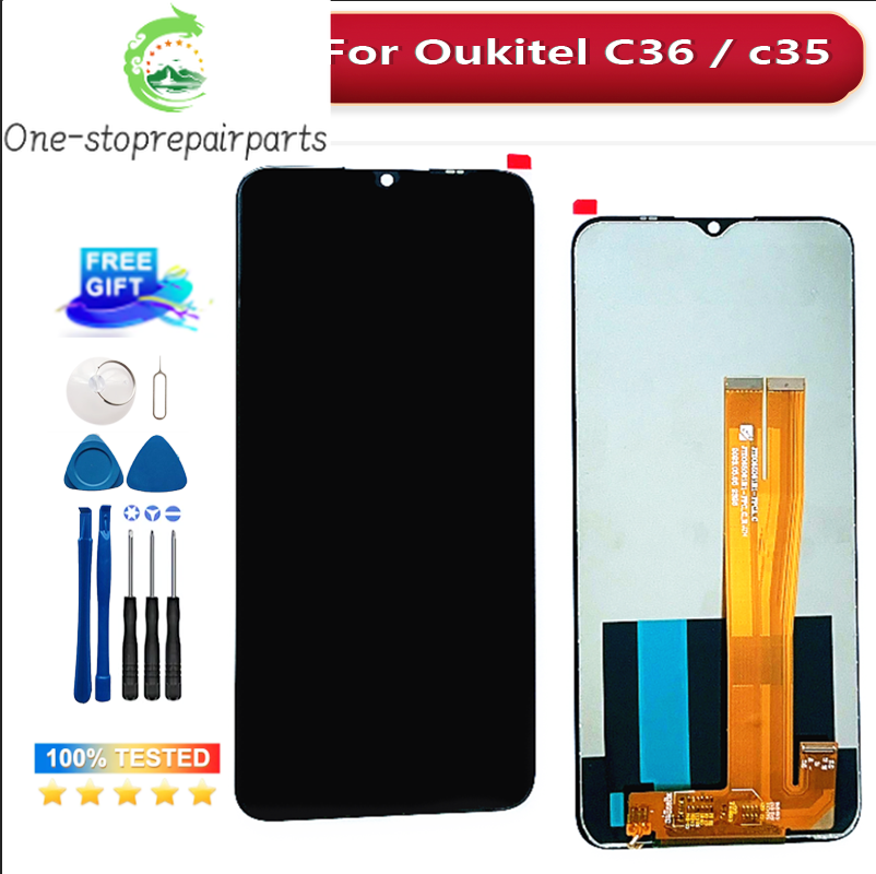 Original For 6.56 Inch Oukitel C36 LCD&Touch Screen Digitizer Display Screen With Oukitel C35 Sensor LCD Accessories Assembly Other brand Phone repair parts