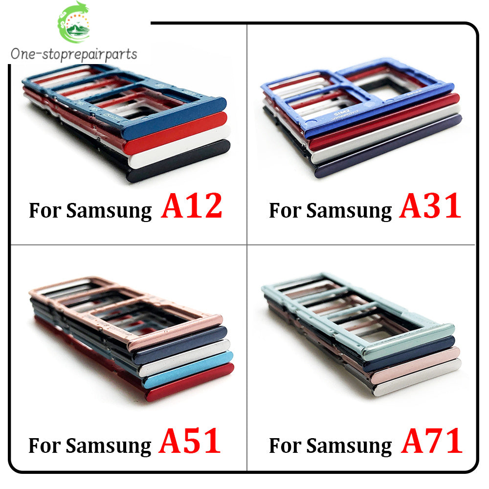 New For Samsung A12 A125F A31 A315F A51 A515F A71 A715F Dual SIM Card Tray Slot Holder Adapter Accessories Samsung phone repair parts