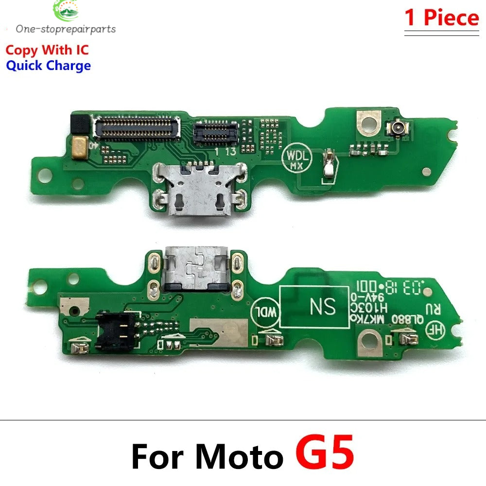 10Pcs/Lot, Dock Connector Micro USB Charger Charging Port Flex Cable Microphone Board For Moto G4 G5 G9 G8 G7 G6 Play Plus Power Motorola phone repair parts