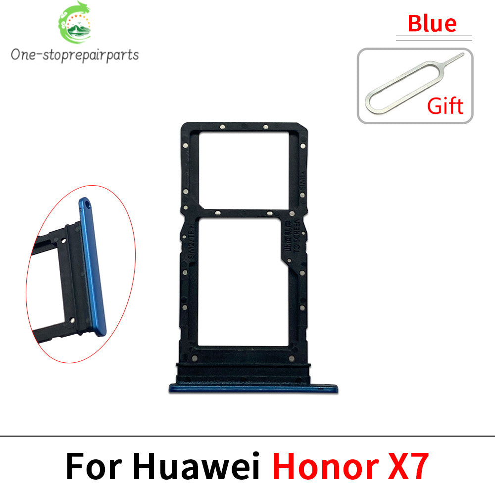 New SIM Card Slot SD Card Tray Holder Adapter For Huawei Honor X7 X7A X7B X7C Replacement Parts Huawei phone repair parts