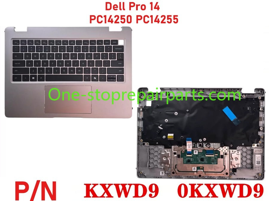 Dell Pro 14 PC14250 PC14255  lcd back cober uppler palmrest bezel bottom hinge cover keyboard touchpad 0K2C6C 0DK0V6 0MCMRV