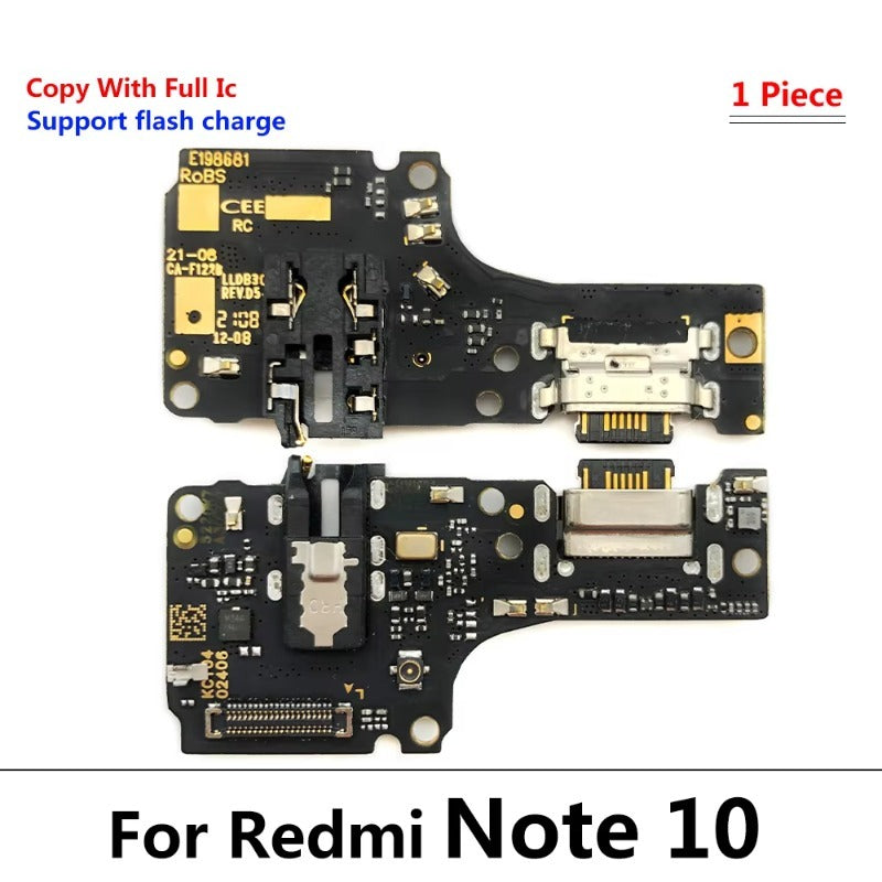10Pcs USB Charge Port Dock Connector Charging Board Flex Cable For Xiaomi Poco X3 Pro M3 Redmi Note 7 8 8T 9S 9 10 10s Pro 9C 9A  Xiaomi  Xiao mi phone repair parts