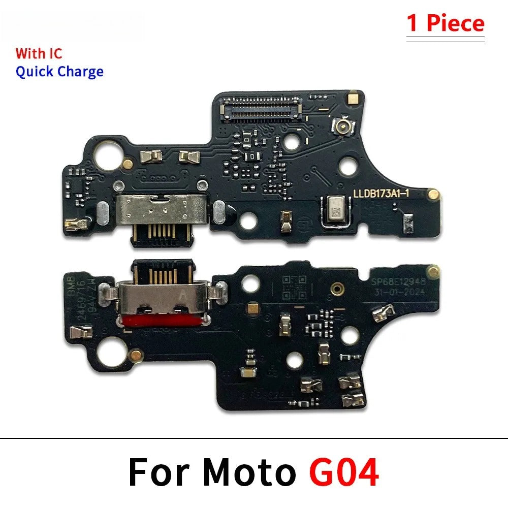 32Pcs, USB Charge Port Connector Charging Board Flex Cable For Moto G22 G32 G42 G52 G62 G72 G13 G23 G53 G73 G04 G14 G24 G34 5G Motorola phone repair parts