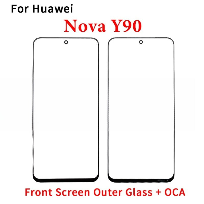 New Front Screen Outer Glass With OCA For Huawei Nova 8 8i 9 Pro Se Y60 Y61 Y71 Y72 Y90 Y91 Y70 Plus Huawei phone repair parts